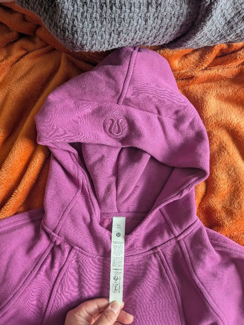 Lululemon Hoodie, Size M/L, Light Purple, Never Worn, Short Cut/Cropped - Picture 2 of 3